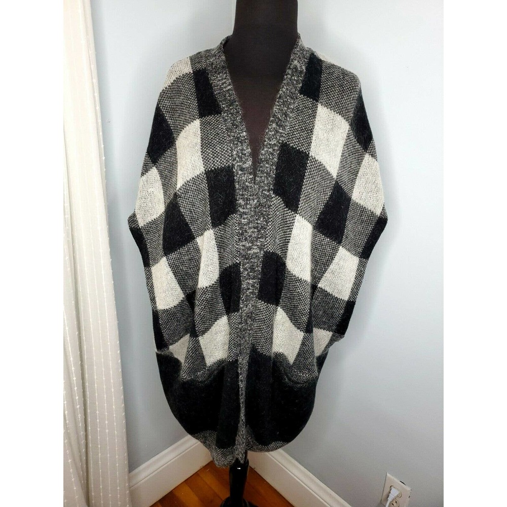 BANANA REPUBLIC Buffalo Check Mohair Cardigan